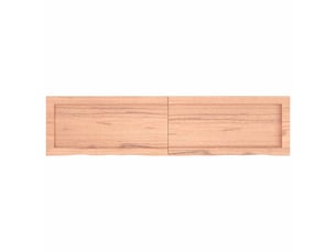 Étagère flottante, etagère murale, étagère suspendue marron clair bois chêne massif traité cf42393