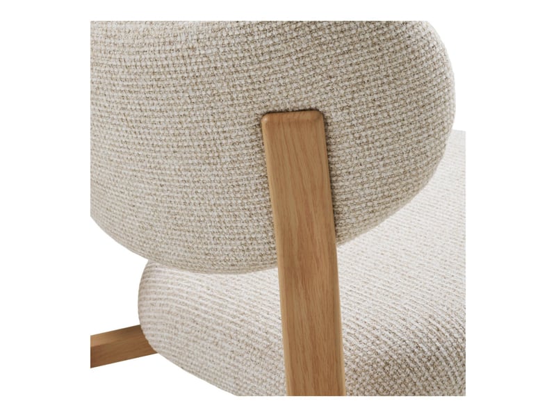 Chaise en tissu beige x2  - Conforama C