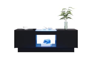 Table basse rectangulaire coloris noir <strong></strong> <strong></strong> - 50 cmx100 cm