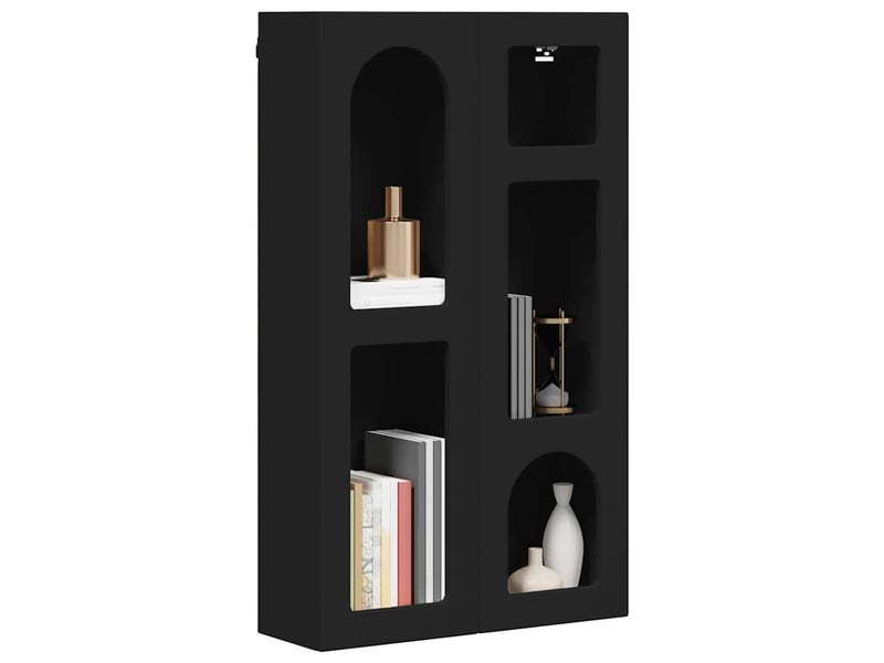  Armoire suspendue, meuble de rangement elst noir 59x20x100 cm bois d'ingénierie  - Conforama C