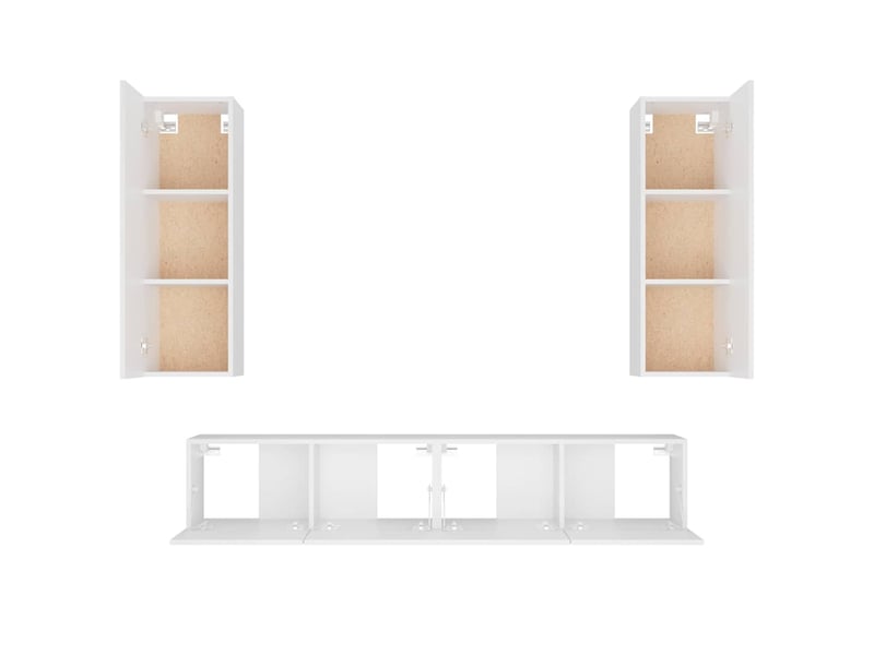  Ensemble de meubles tv 4 pcs blanc bois d'ingénierie shl23497  - Conforama D