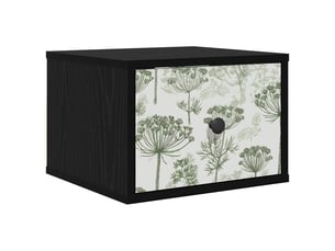 Table de chevet - cabinet de chevet - table de nuit mural gotha chêne noir 36 x 33 x 25 cm
