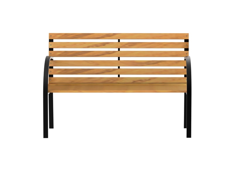 Banc de jardin 2 places en acier et bois de pin 122 x 60 x 83 cm  - Conforama B