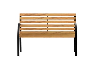 Banc de jardin 2 places en acier et bois de pin 122 x 60 x 83 cm