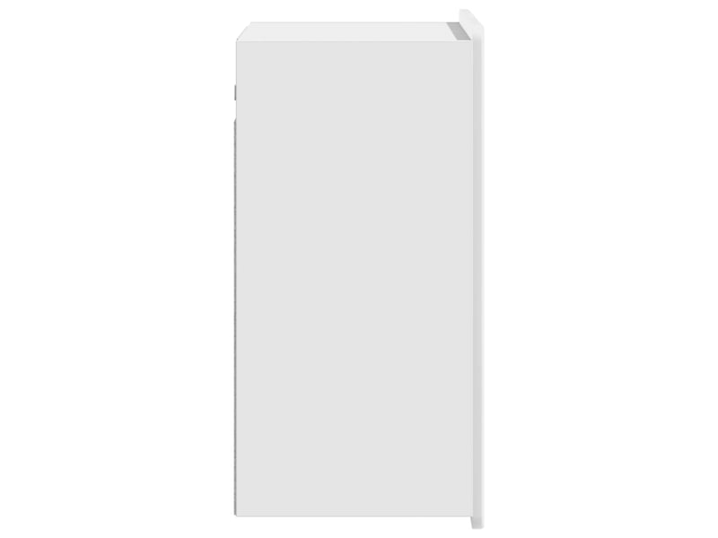  Armoire murale salon, meuble de rangement blanc brillant 59 x 31 x 64 cm bois d'ingénierie  - Conforama E