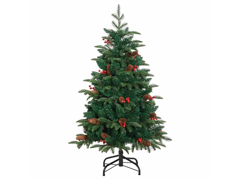Sapin de noël - arbre de noël artificiel vert 150 cm pvc, métal et plastique - Conforama E