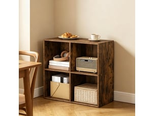 Bibliotheque coloris  marron 4 étagère(s) WISHDOR  - 29 cm x 59.8 cm