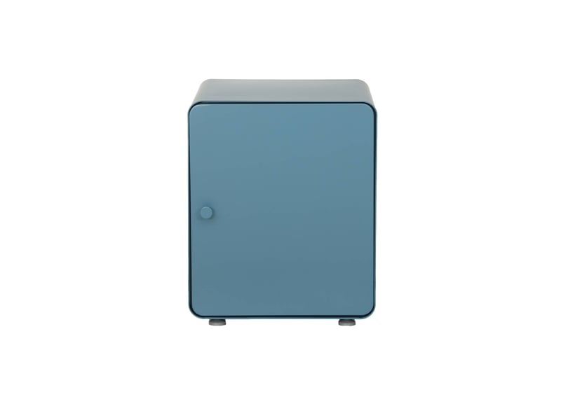  Table de chevet industrielle acier 1 porte bleu - tribeca  - Conforama B