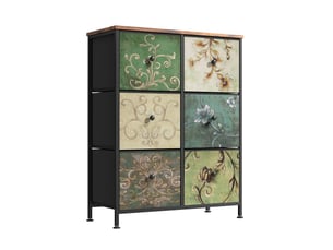 Commode 6 tiroir(s)    <strong>BURSDANY</strong> <strong></strong> coloris multicolore largeur 67.5 cm