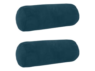 Lot de 2 coussins avec oreiller, coussins décoratifs heerlen bleu velours cf50424