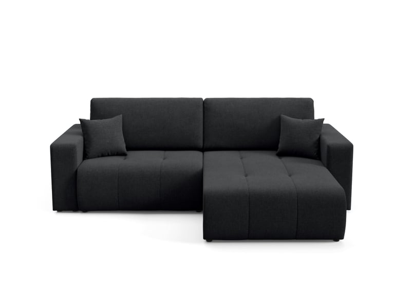  Canapé d'angle convertible molinio l noir  - Conforama A