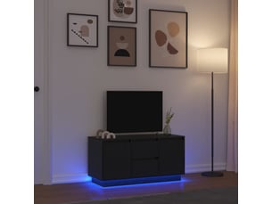 Meuble tv coloris noir 100 cm <strong></strong> <strong></strong>