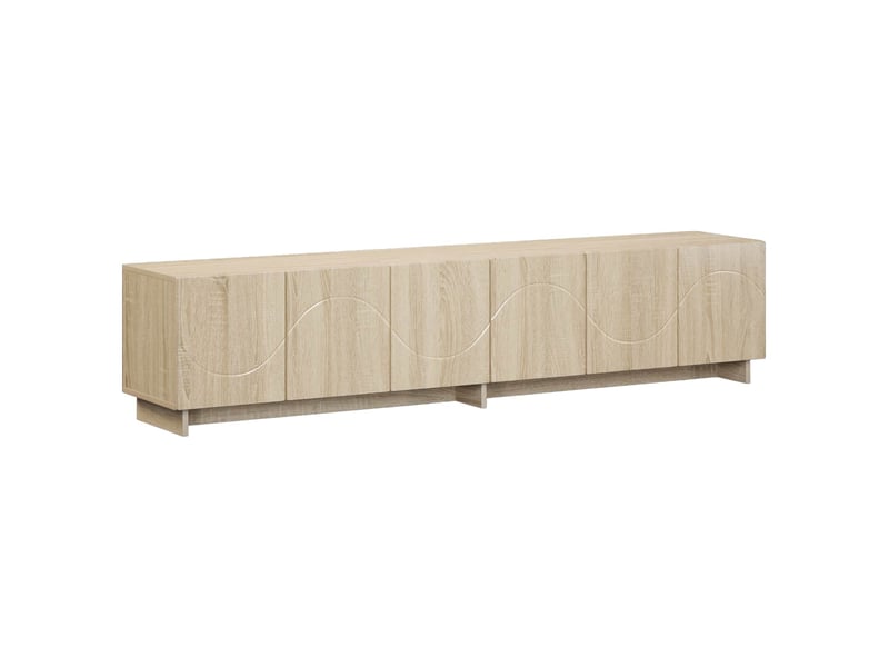  Meuble tv, banc tv 180x34,5x40 cm chêne sonoma bois d'ingénierie shl43349  - Conforama A