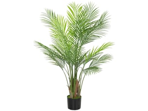 Plante artificielle intérieure 120 cm, palmier arbre artificiel avec pot en plastique et flocage, vert