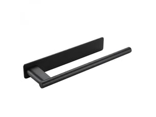 Porte serviette adhésif mural salle de bain ou cuisine 1 barre, sans perçage - acier inoxydable - noir
