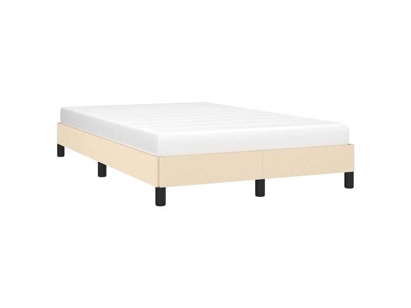  Lit double- lit adulte -  cadre de lit sans matelas crème 120x190 cm tissu  - Conforama C
