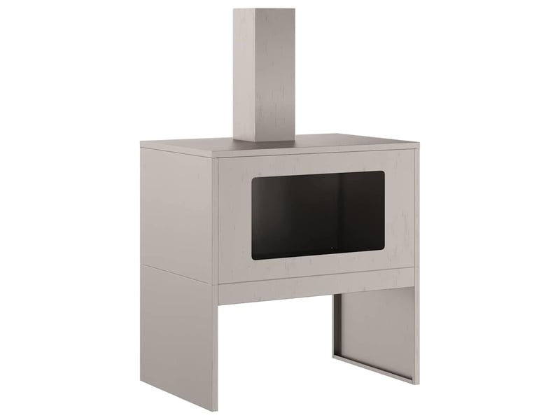 Brasero exterieur, foyer camping rouillé 60x40x96 cm acier patiné - Conforama E
