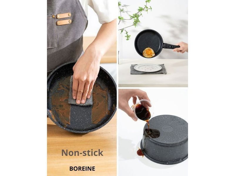 Set de casseroles 7 pieces antiadhesives pierre avec manche amovible et couvercle silicone 370018_AAAPX11980_6_DROPFR - Conforama C