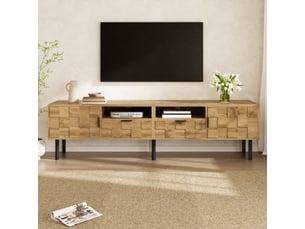 Meuble tv coloris naturel 160 cm <strong></strong>  <strong></strong>