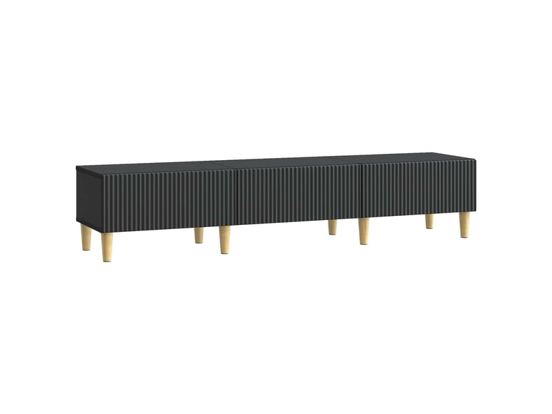  Meuble tv - banc tv - meuble de rangement 147 x 34,5 x 30 cm noir bois d'ingénierie  - Conforama A