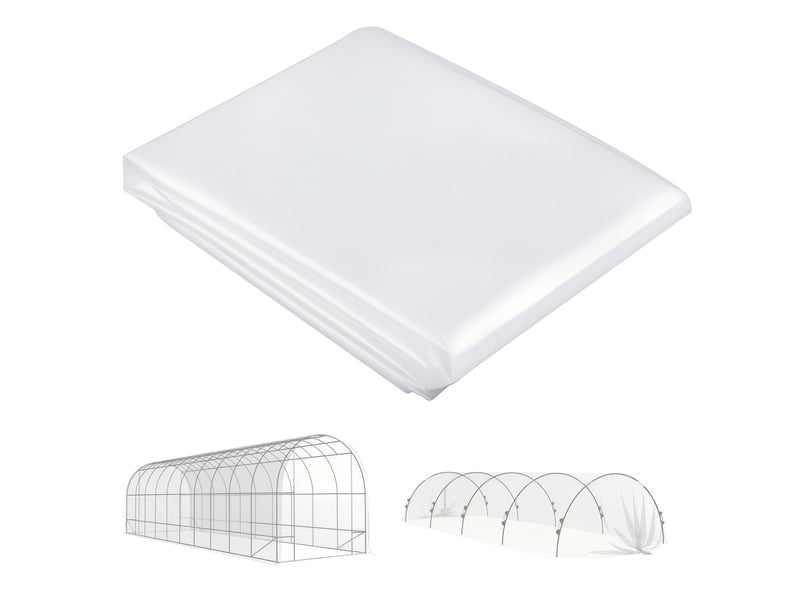  Bâche de serre en pe, résistante aux uv et imperméable, pour couvrir les plantes. Dimensions : 8 x 10 m.  - Conforama A