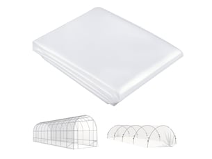 Bâche de serre en pe, résistante aux uv et imperméable, pour couvrir les plantes. Dimensions : 8 x 10 m.