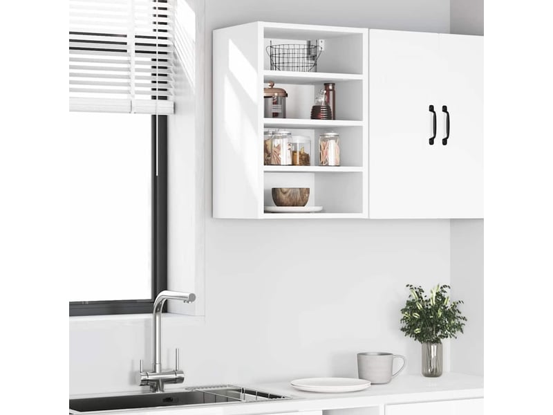 Meuble de rangement | armoire suspendue riga blanc 40 x 29,5 x 60 cm bois d'ingénierie  - Conforama C