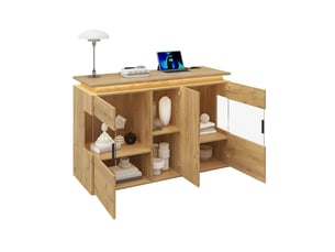 Buffet 3 porte(s) WISHDOR - 120 cm coloris bois clair
