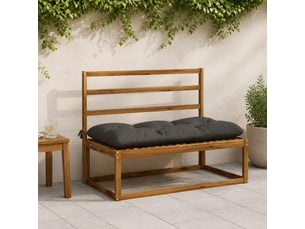 Lot de 2 coussins de banc, coussins d'assise vianen 100 % polyester anthracite cf57629