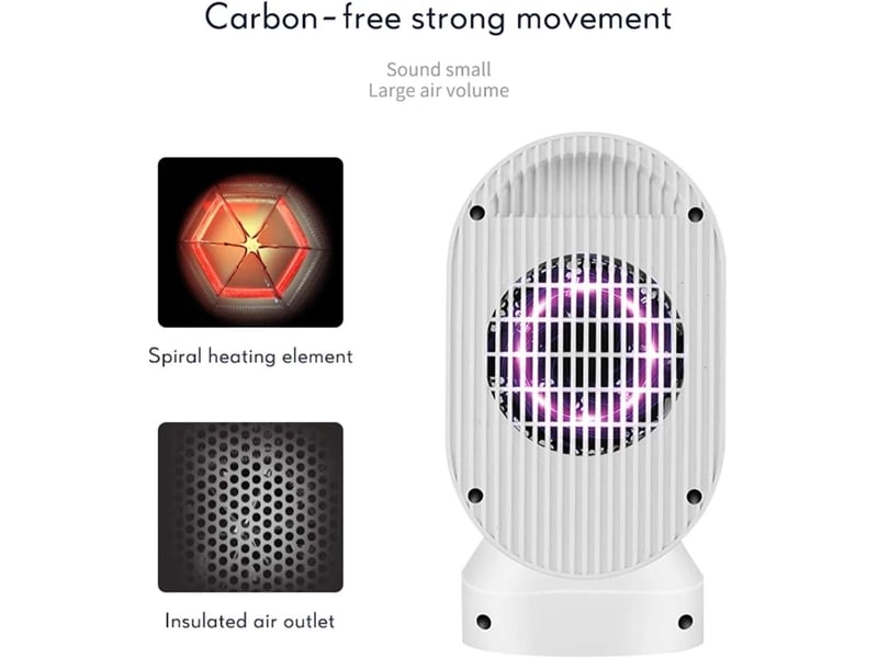  Mini chauffage d'appoint électrique, ventilateur de chauffage domestique 400 w, mini appareil de chauffage solaire basse consommation, silencieux, multicolore - réf. Szpb658585jjzj  - Conforama D