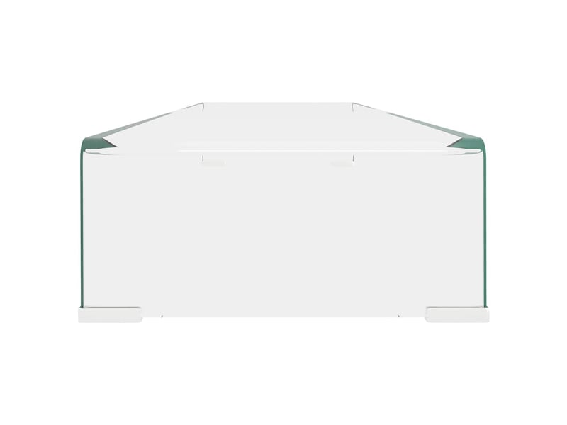  Meuble tv - banc tv - meuble de rangementpour moniteur 110x30x13 cm verre transparent  - Conforama D