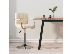 Tabouret de bar, chaise de bar crème tissu shl53559