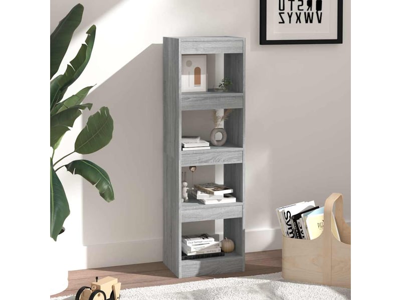  Bibliothèque, séparateur de pièce sonoma gris 40x30x135 cm  - Conforama D