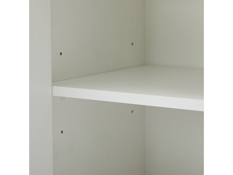 Buffet avec 3 tiroirs et 4 portes de rangement pour salon en mdf 160×37×75 cm blanc mat - Conforama D