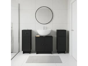 Ensemble de meuble de salle de bain 3 pièces ede noir cf63424