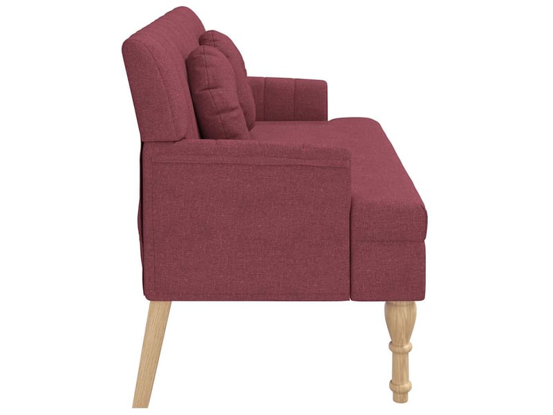  Banc chambre avec coussins rouge bordeaux 113x64,5x75,5 cm tissu  - Conforama D