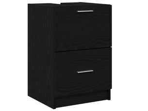 Cabinet de salle de bain, armoire salle de bain chêne noir 40 x 37 x 59 cm cf65330
