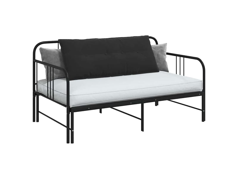 Coussin de dos, coussin de dossier noir 120 x 50 cm tissu en velours côtelé cf54822 - Conforama C