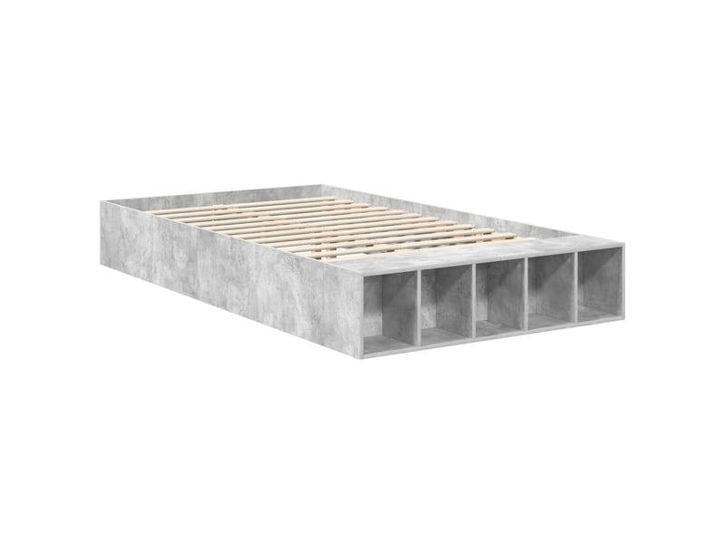  Lit double- lit adulte -  cadre de lit gris béton 120 x 190 cm bois d'ingénierie  - Conforama D
