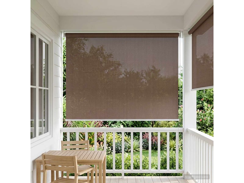  Store enrouleur extérieur, store à rouleau à 90% de blocage uv taupe 60 x 230 cm cf45212  - Conforama C