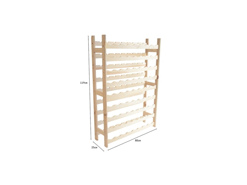  Range-bouteilles 72 bouteilles en bois 80 x 25 x 120 cm 62846 - Conforama C