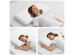 Oreiller, coussin de sommeil 70 x 35 x 10 cm moyen mousse de gel blanc cf55926