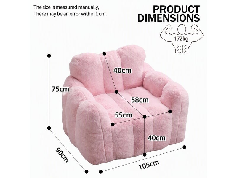 Pouf poire love bean bag confortable pour adulte sans montage, fauteuil lounge - Conforama C