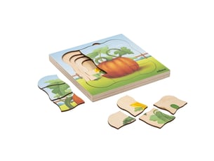Educo à la ferme - la citrouille pousse — 31 pièces de puzzle