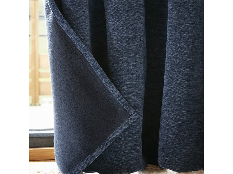  Rideau galon fronceur + polaire 140x260 cm polyester minuit PD21530 - Conforama E