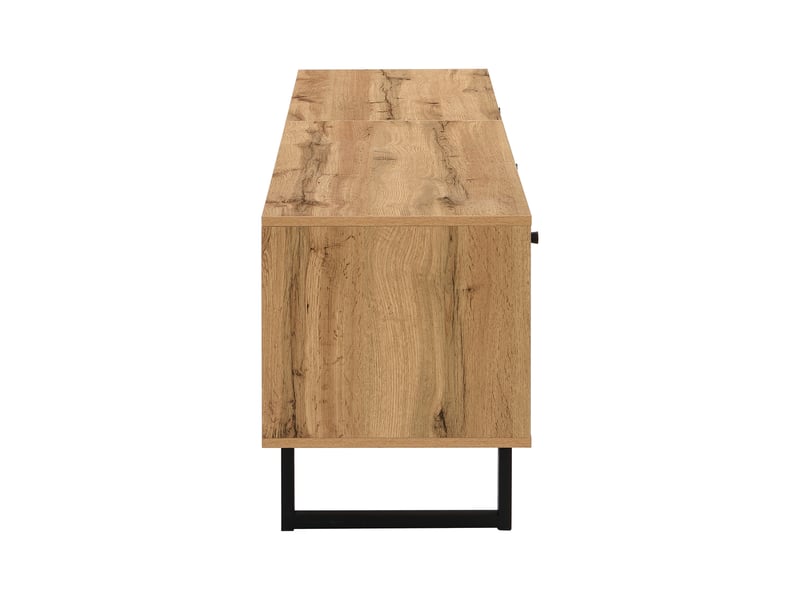  Meuble tv industriel 190 cm bois et anthracite avec led pour écran 70-79 pouces  - Conforama W