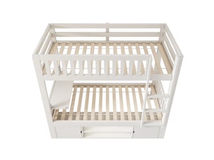 Lit superposé 90x200 cm <strong>HNCBB</strong>  <strong></strong> coloris blanc
