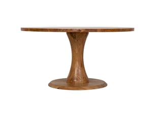 Table à manger en bois brun clair 150x150x77h cm