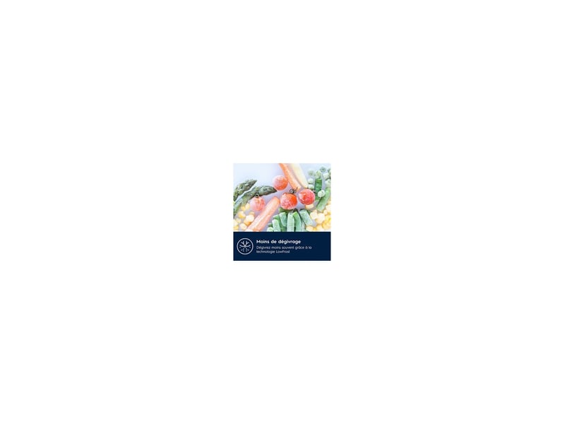  Réfrigérateur combiné encastrable 269 l low frost 2 portes blanc 34 db 3,3 kg24h classe e 8214891 - Conforama E