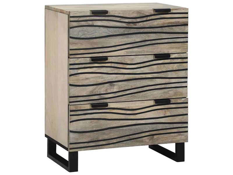  Ensemble de buffet - bahut - meuble de rangement 3 pc blanc 180 x 33 x 75 cm  - Conforama D